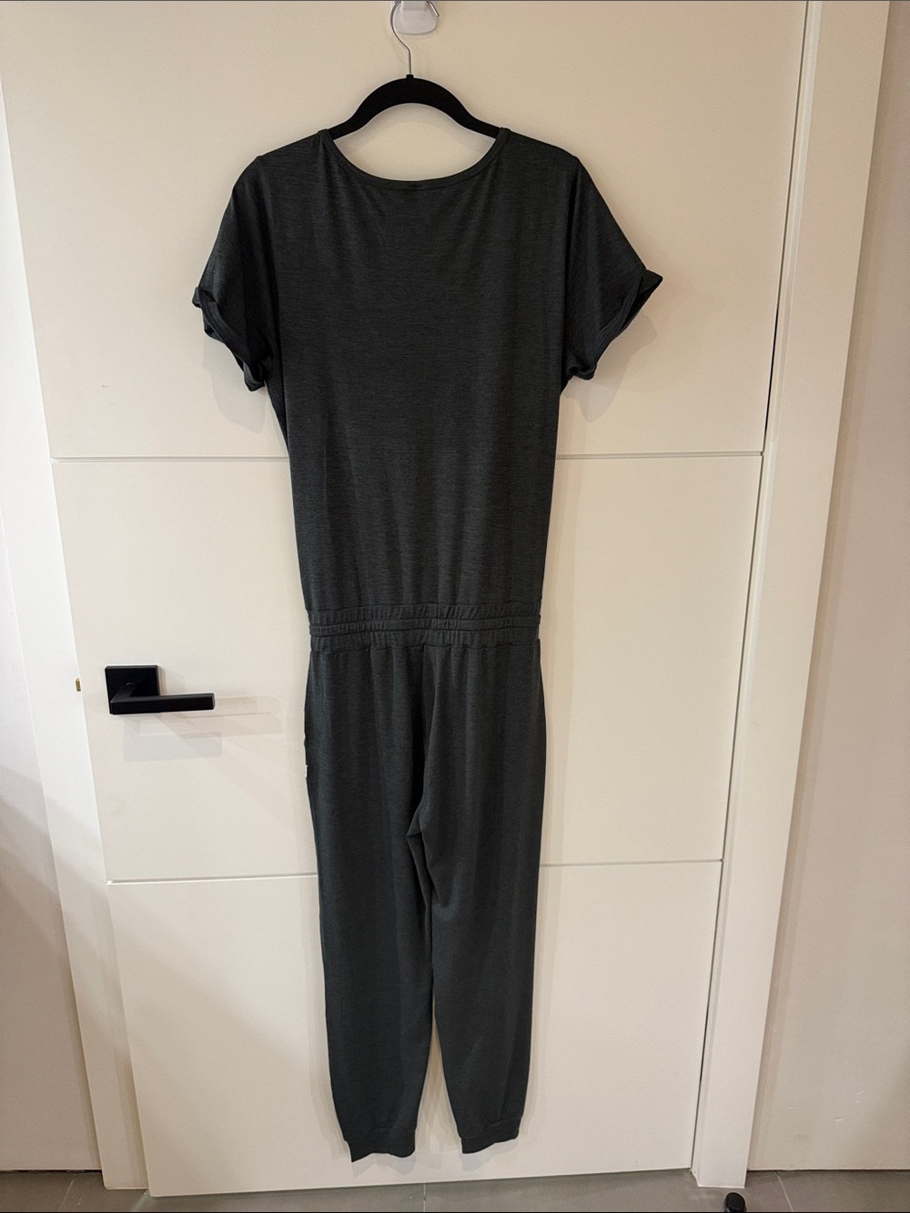 Vouri Drawstring Short-Sleeve Jumpsuit in forest green - Picture 5 of 5